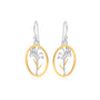 Kangaroo Paw Gold Rim Oval Drop