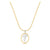 Kangaroo Paw Gold Rim Oval Necklace