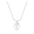 Kangaroo Paw Silver Rim Oval Necklace