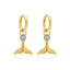 La Sirene Blue Opal Gold Hoops