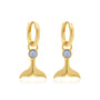 La Sirene Blue Opal Gold Huggies