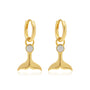 La Sirene White Opal Gold Huggies