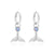 La Sirene Blue Opal Silver Huggies