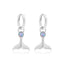 La Sirene Blue Opal Silver Hoops