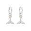 La Sirene White Opal Silver Hoops