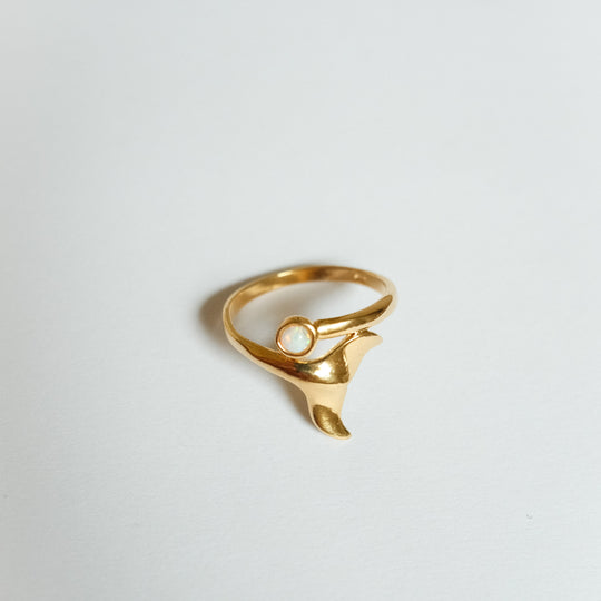 La Sirene White Opal Gold Ring WHOLESALE