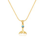 La Sirene Blue Opal Gold Necklace