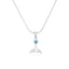 La Sirene Blue Opal Silver Necklace