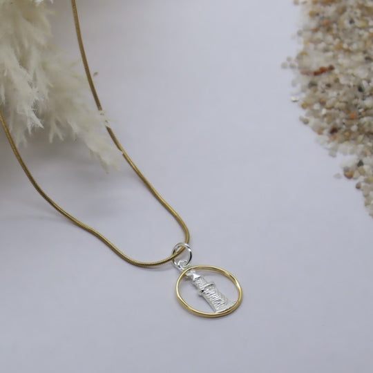 Cape Naturaliste Lighthouse Necklace Gold
