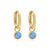 Mazu Blue Opal Gold Hoops