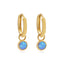 Mazu Blue Opal Gold Hoop