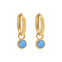 Mazu Blue Opal Gold Hoops