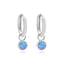 Mazu Blue Opal Silver Hoop