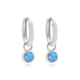 Mazu Blue Opal Silver Hoops (PRE-ORDER)