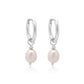 Mini Freshwater Pearl Silver Huggie Earrings