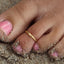 Mini Wave Gold Toe Ring