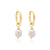Mini Gold Freshwater Pearl Huggies