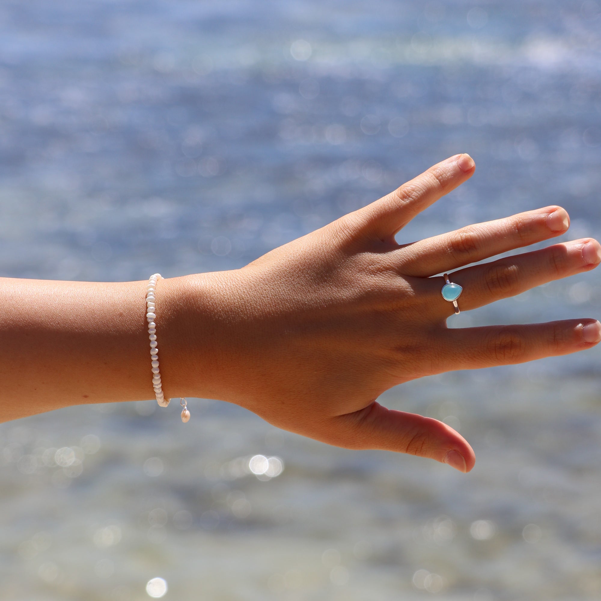 Tallulah Chalcedony Silver Ring