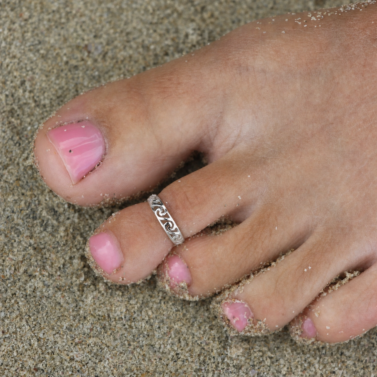 Oceania Silver Toe Ring