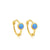 Blue Opal Gold Huggies