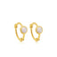 Opal Gold Huggies White