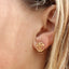 Turtle Stud Openwork Rose Gold or Gold