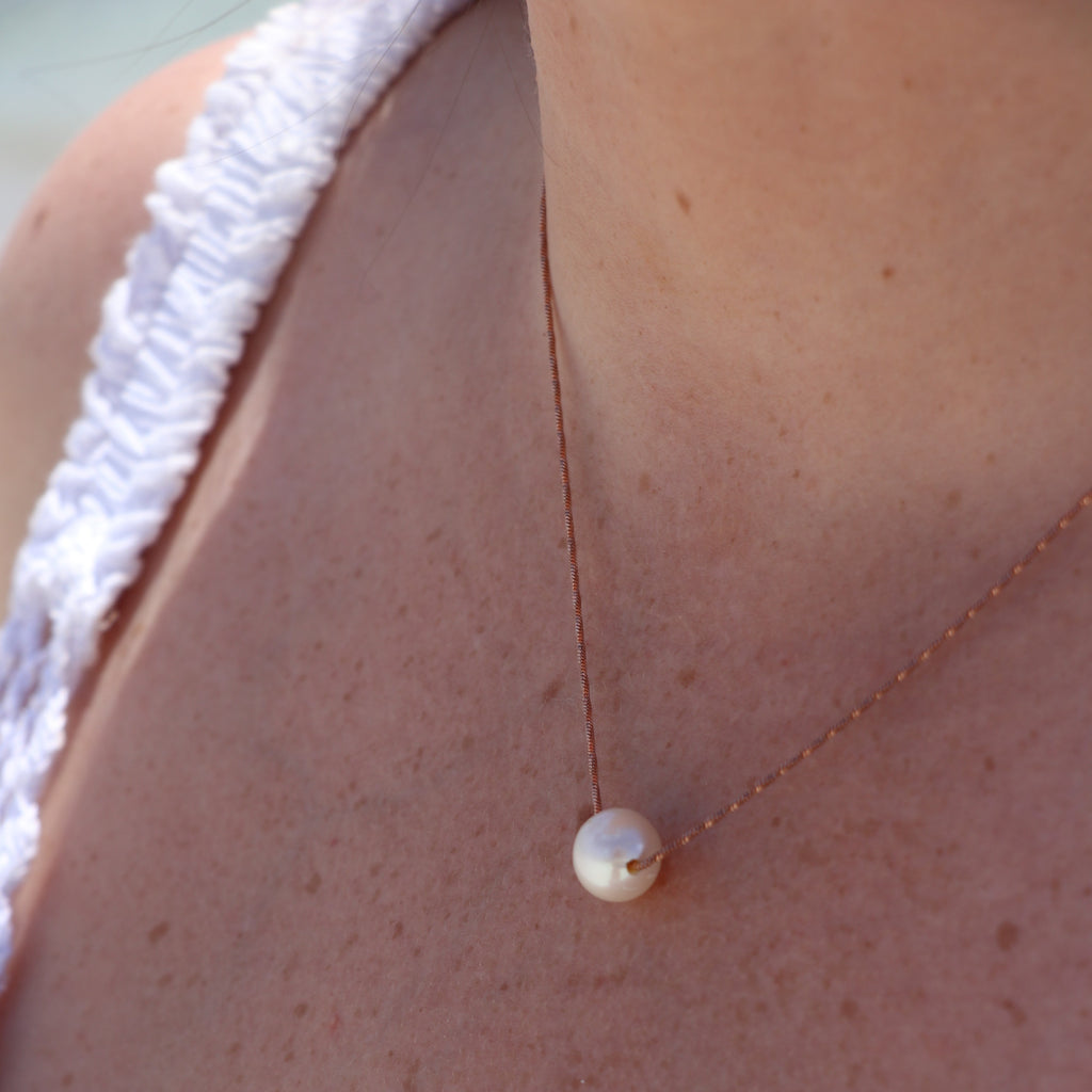Pele Freshwater Pearl Necklace Gold/Rose Gold