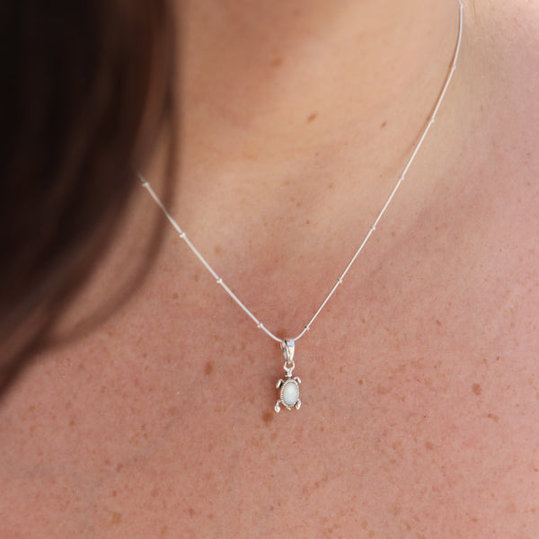 Sea Turtle Mother of Pearl Necklace