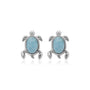 Sea Turtle Larimar Silver Studs