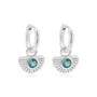 Solstice Silver Huggie Earrings