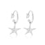Starfish Silver Hoop