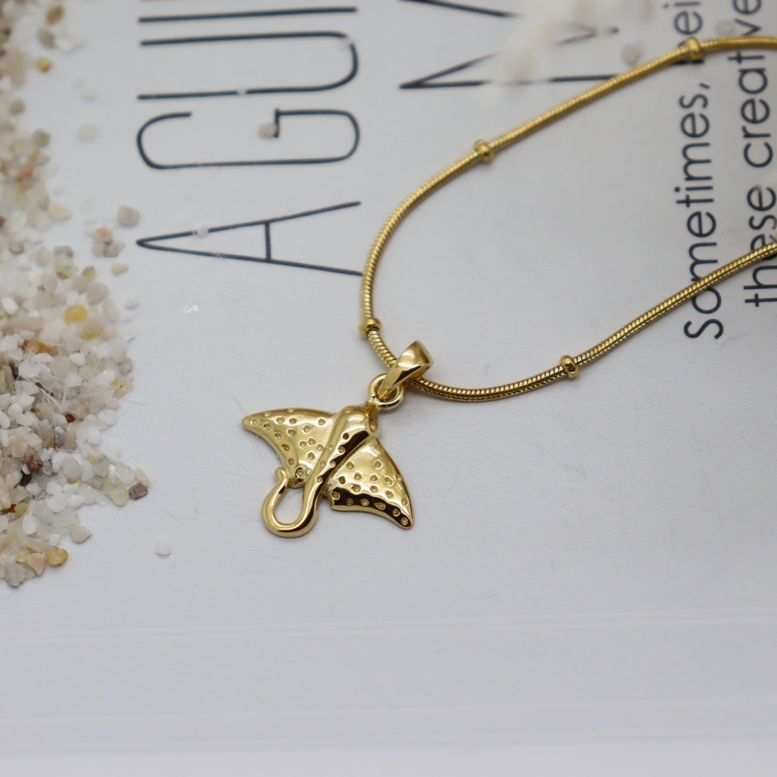 Stingray Gold Necklace