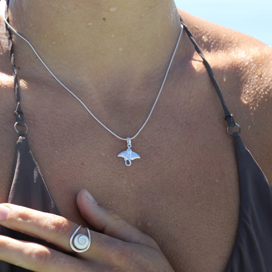 Stingray Silver Necklace