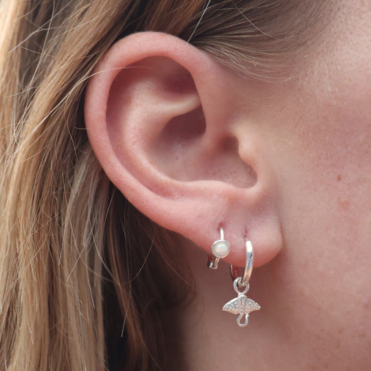 Stingray Silver Huggies