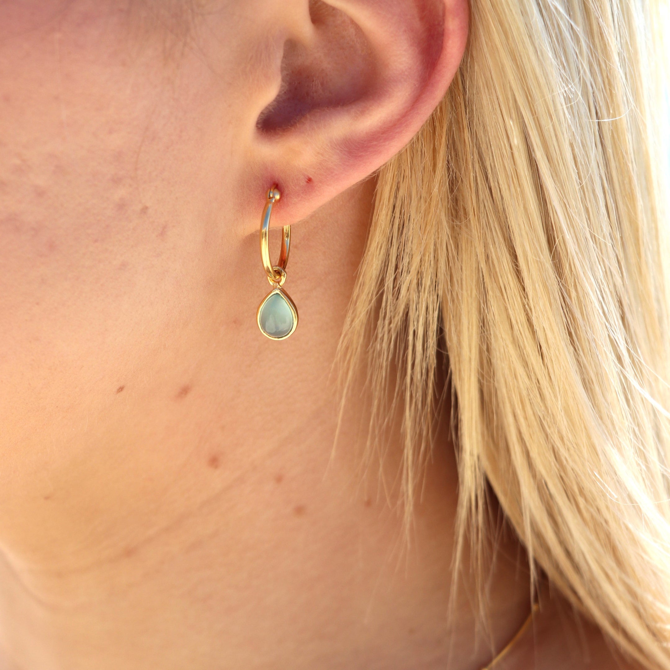 Tallulah Drops Chalcedony Blue Gold WHOLESALE