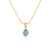 Tallulah Gold Necklace Chalcedony Blue