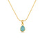 Tallulah Gold Necklace Chalcedony Blue