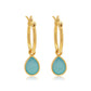 Tallulah Chalcedony Gold Drop Earring Hoops