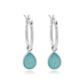 Tallulah Chalcedony Silver Drop Earring Hoops