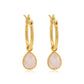 Tallulah Moonstone Gold Drop Earring Hoops
