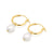 Tessa Pearl Hoop Gold Large