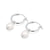 Tessa Pearl Hoop Silver Large