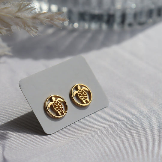 Turtle Stud Openwork Rose Gold or Gold WHOLESALE
