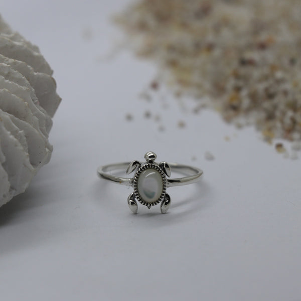 Sea Turtle Ring Mother of Pearl