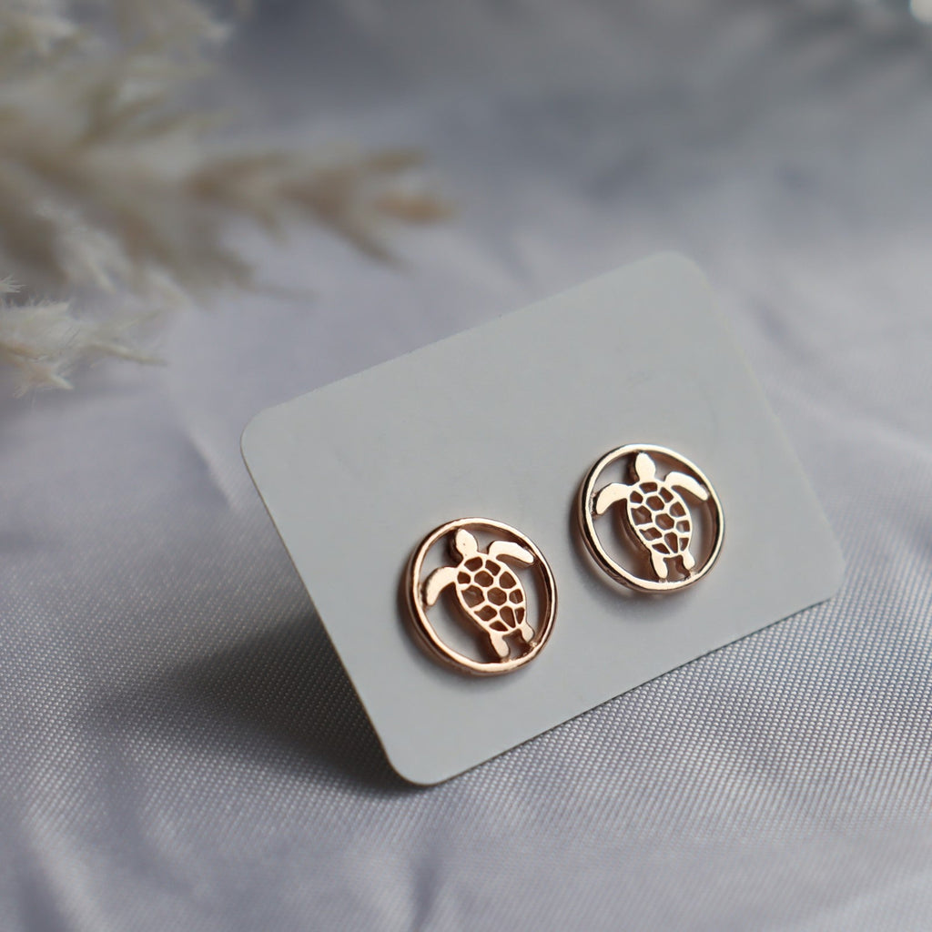 Turtle Stud Openwork Rose Gold or Gold WHOLESALE