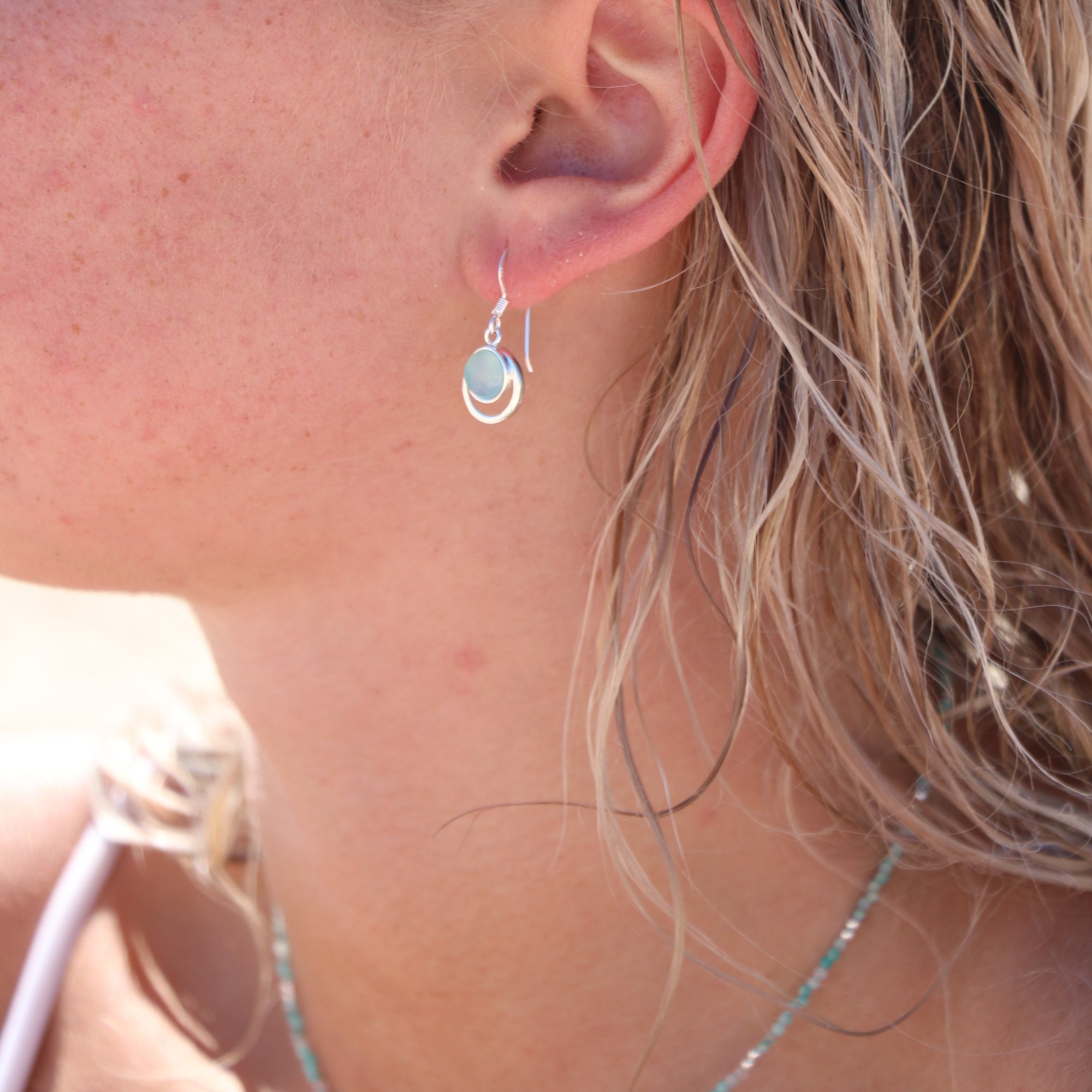 Violet Silver Earring