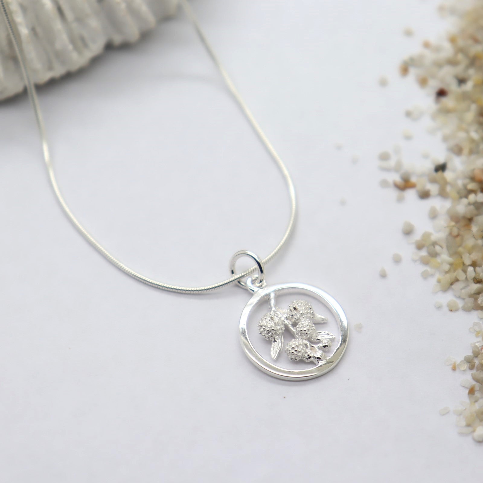 Australian Wattle Silver Rim Necklace WHOLESALE