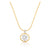 Australian Wattle Gold Rim Necklace