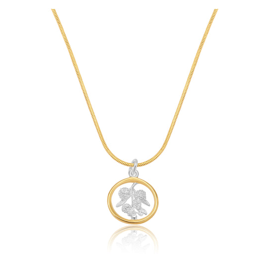 Australian Wattle Gold Rim Necklace WHOLESALE