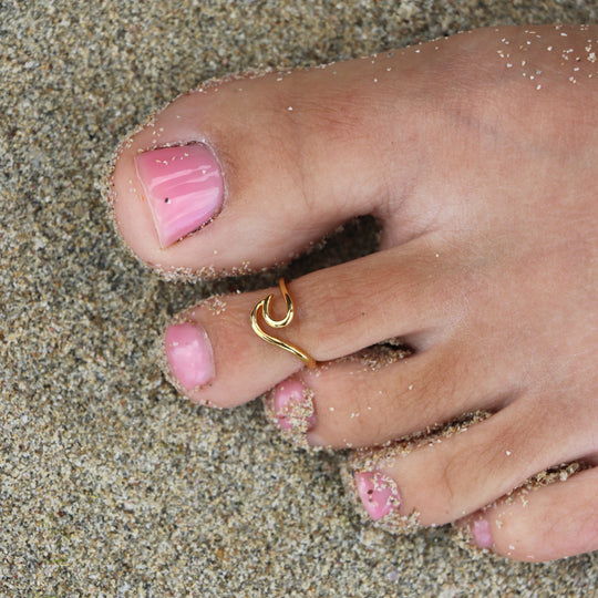Wave Gold Toe Ring WHOLESALE
